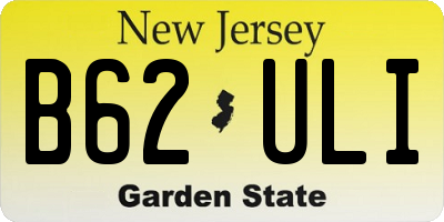 NJ license plate B62ULI