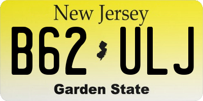 NJ license plate B62ULJ