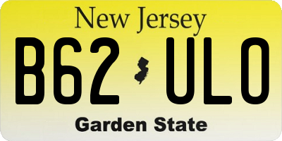 NJ license plate B62ULO