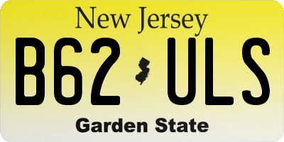 NJ license plate B62ULS