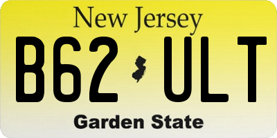 NJ license plate B62ULT