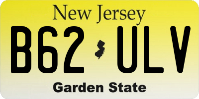 NJ license plate B62ULV