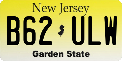 NJ license plate B62ULW