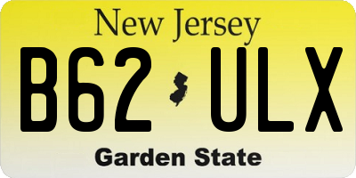 NJ license plate B62ULX