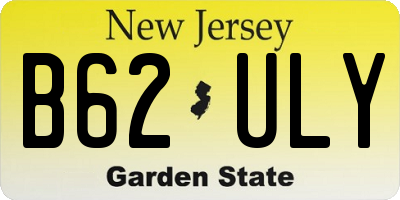 NJ license plate B62ULY