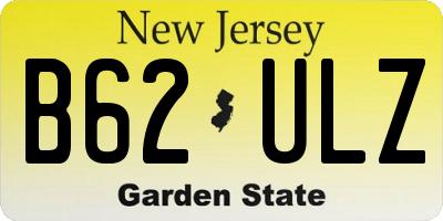 NJ license plate B62ULZ