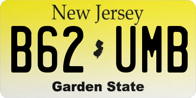 NJ license plate B62UMB