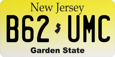 NJ license plate B62UMC