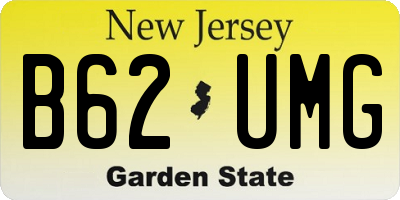 NJ license plate B62UMG