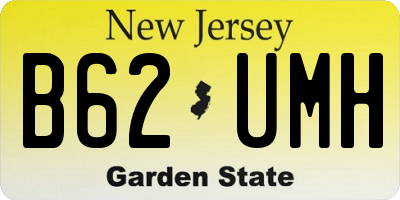 NJ license plate B62UMH
