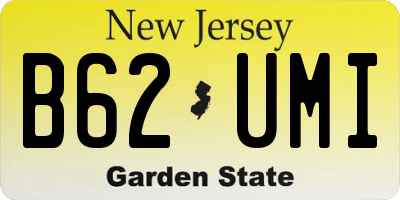 NJ license plate B62UMI