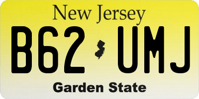 NJ license plate B62UMJ