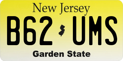 NJ license plate B62UMS