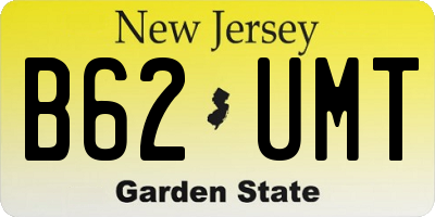 NJ license plate B62UMT