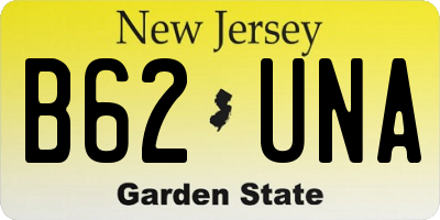 NJ license plate B62UNA