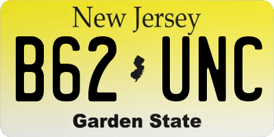 NJ license plate B62UNC