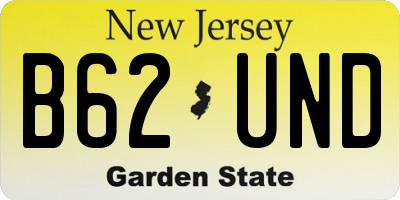 NJ license plate B62UND