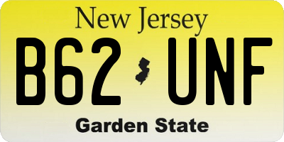 NJ license plate B62UNF
