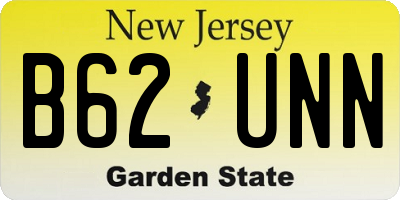 NJ license plate B62UNN