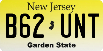 NJ license plate B62UNT
