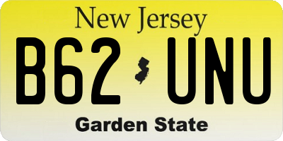 NJ license plate B62UNU
