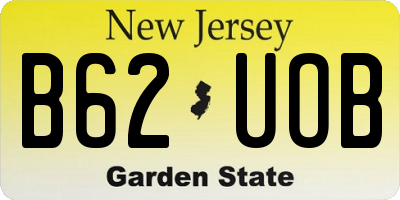NJ license plate B62UOB