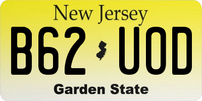 NJ license plate B62UOD