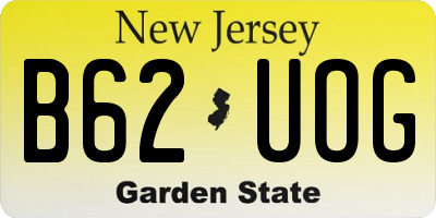 NJ license plate B62UOG