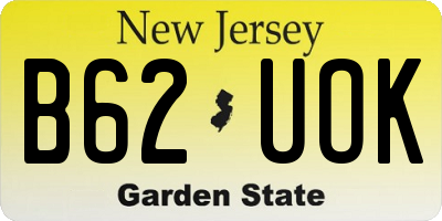 NJ license plate B62UOK
