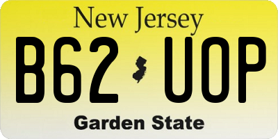 NJ license plate B62UOP