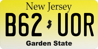 NJ license plate B62UOR