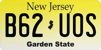NJ license plate B62UOS