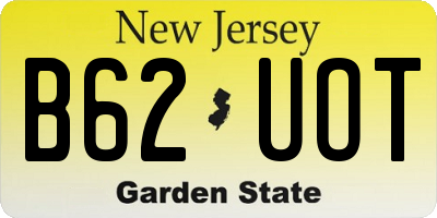 NJ license plate B62UOT