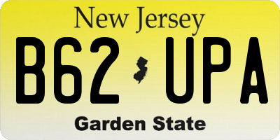 NJ license plate B62UPA