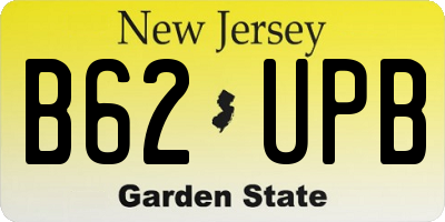 NJ license plate B62UPB