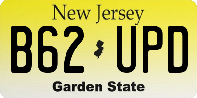 NJ license plate B62UPD