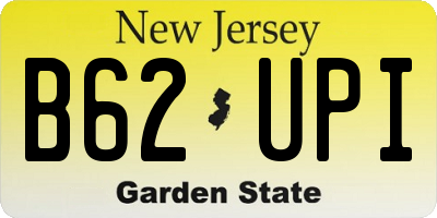 NJ license plate B62UPI