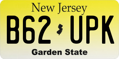 NJ license plate B62UPK