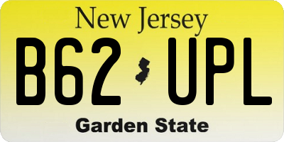 NJ license plate B62UPL