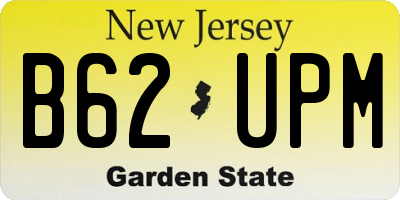 NJ license plate B62UPM