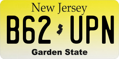 NJ license plate B62UPN