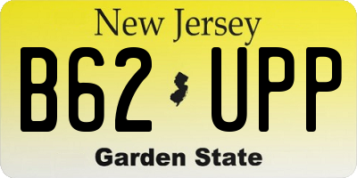 NJ license plate B62UPP
