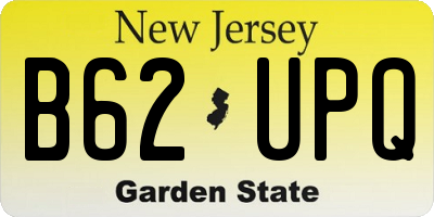 NJ license plate B62UPQ