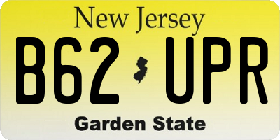 NJ license plate B62UPR