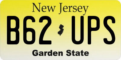 NJ license plate B62UPS