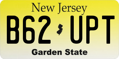 NJ license plate B62UPT