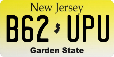 NJ license plate B62UPU