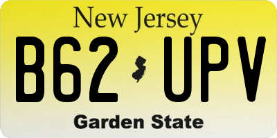 NJ license plate B62UPV