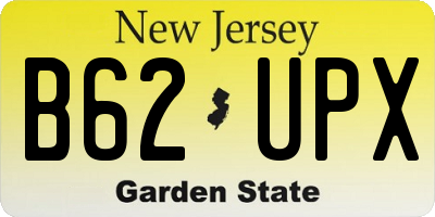 NJ license plate B62UPX