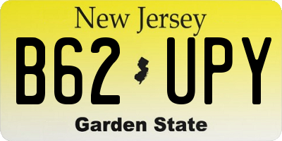 NJ license plate B62UPY
